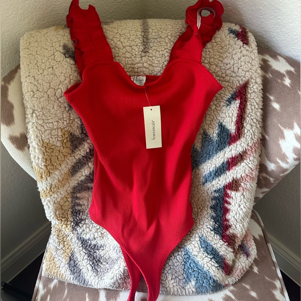 Red body suit
